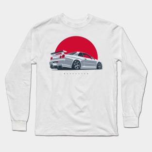 Skyline R34 white Long Sleeve T-Shirt